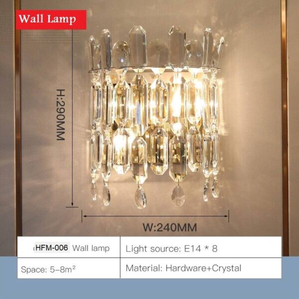 Crystal Chandeliers Modern Chandeliers Size: wall lamp Voltage: 110-127v Emitting Color: Warm White