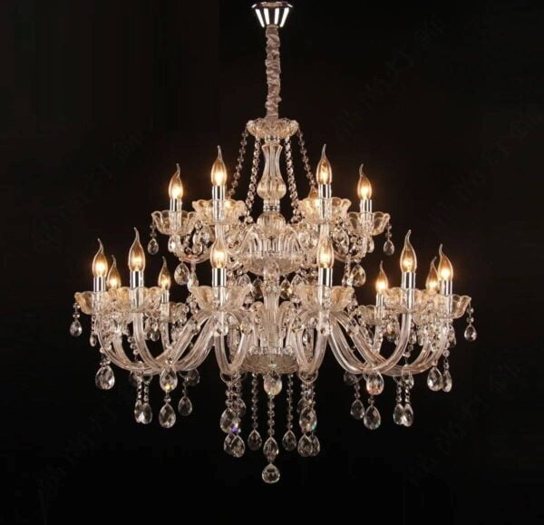 K9 Crystal Chandelier Pendant Light Hotel Lobby Villa Foyer Stairs 1/2/3/4 Layer