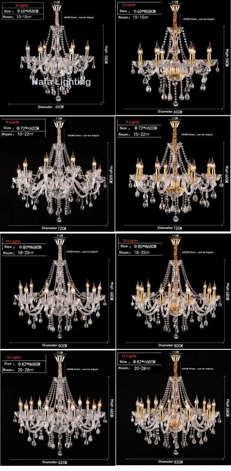 K9 Crystal Chandelier Pendant Light Hotel Lobby Villa Foyer Stairs 1/2/3/4 Layer