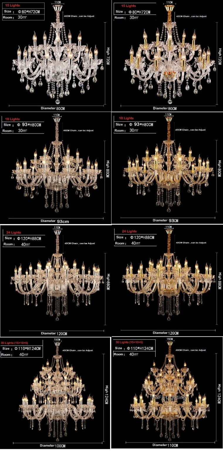 K9 Crystal Chandelier Pendant Light Hotel Lobby Villa Foyer Stairs 1/2/3/4 Layer