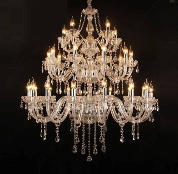 K9 Crystal Chandelier Pendant Light Hotel Lobby Villa Foyer Stairs 1/2/3/4 Layer