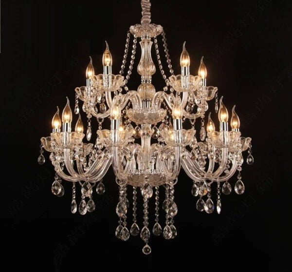 K9 Crystal Chandelier Pendant Light Hotel Lobby Villa Foyer Stairs 1/2/3/4 Layer