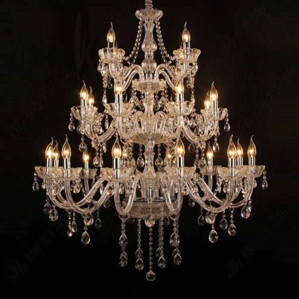 K9 Crystal Chandelier Pendant Light Hotel Lobby Villa Foyer Stairs 1/2/3/4 Layer