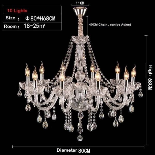 K9 Crystal Chandelier Pendant Light Hotel Lobby Villa Foyer Stairs 1/2/3/4 Layer Size: 10 Lights chandelier Color: Chrome Metal