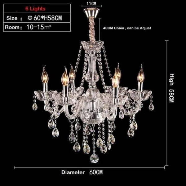 K9 Crystal Chandelier Pendant Light Hotel Lobby Villa Foyer Stairs 1/2/3/4 Layer Size: 6 Lights chandelier Color: Chrome Metal