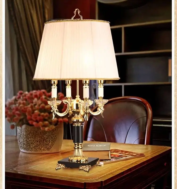 Black Crystal Table Lamp Luxury