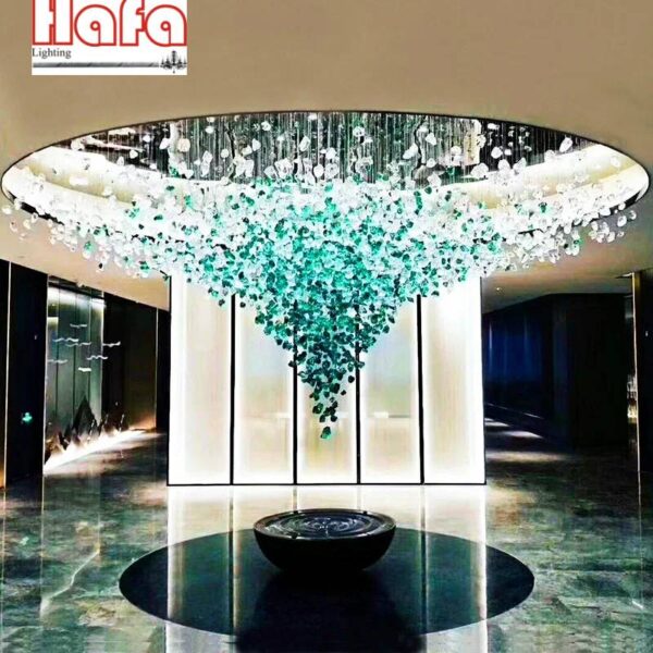 Large Staircase Stone Chandelier Modern 3