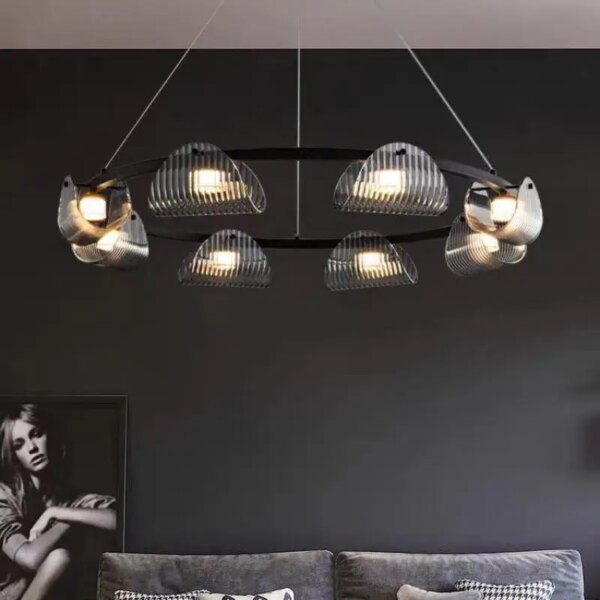 Black Led Lights Chandelier