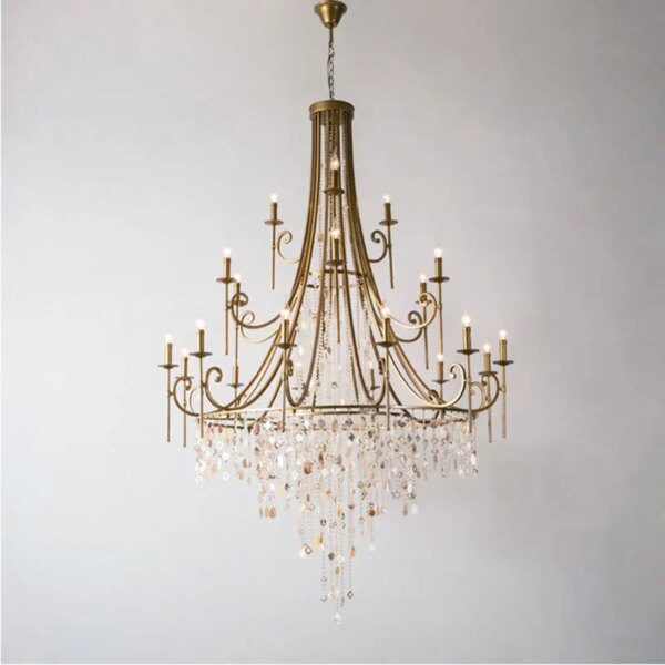 Crystal Chandelier Retro For Villa Living Room Staircase