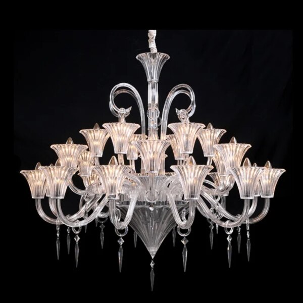 Glass Arm Chandelier Living Room