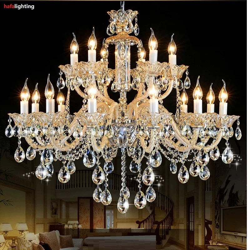 Vintage Champagne Chandelier Crystal For Living Room