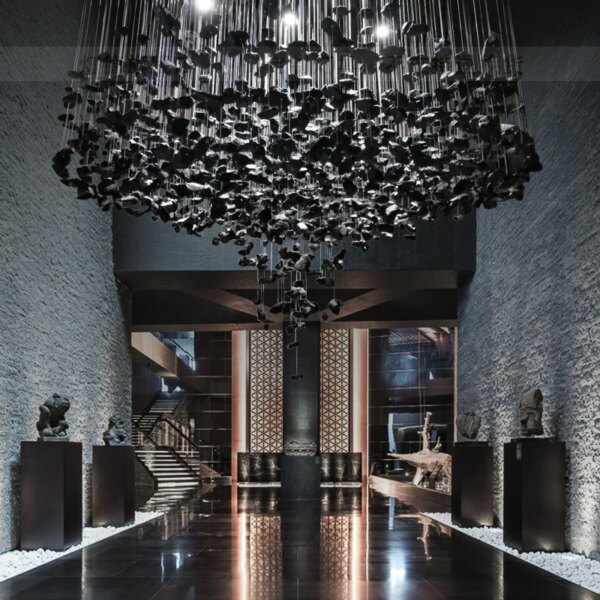 Customizable Stone Chandelier Crystal LED