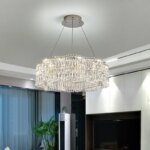 Wave Crystal LED Chandelier stainless steel