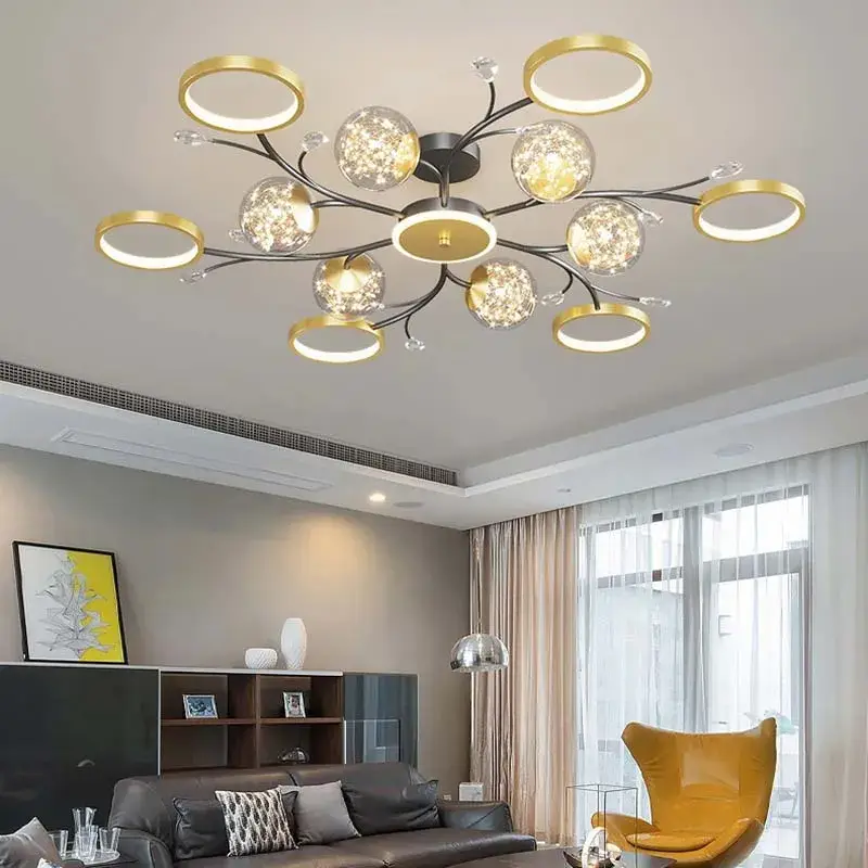 Scandinavian LED Ceiling Light Chandelier Bedroom