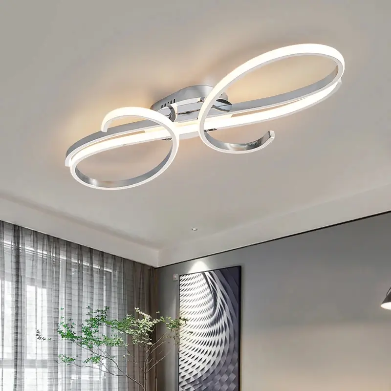 Led Ceiling Light Chrome Gold Plated Modern