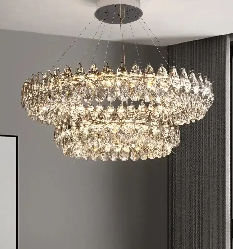 Crystal Ceiling Chandelier Modern Led for Living Room Bedroom