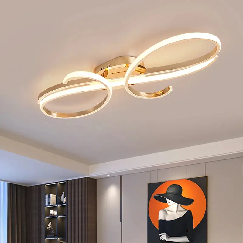 Led Ceiling Light Chrome Gold Plated Modern