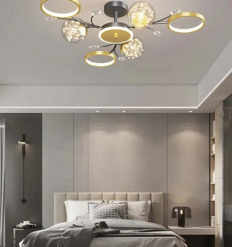 Scandinavian LED Ceiling Light Chandelier Bedroom