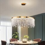 Crystal Hanging Chandelier Living Room Luxury