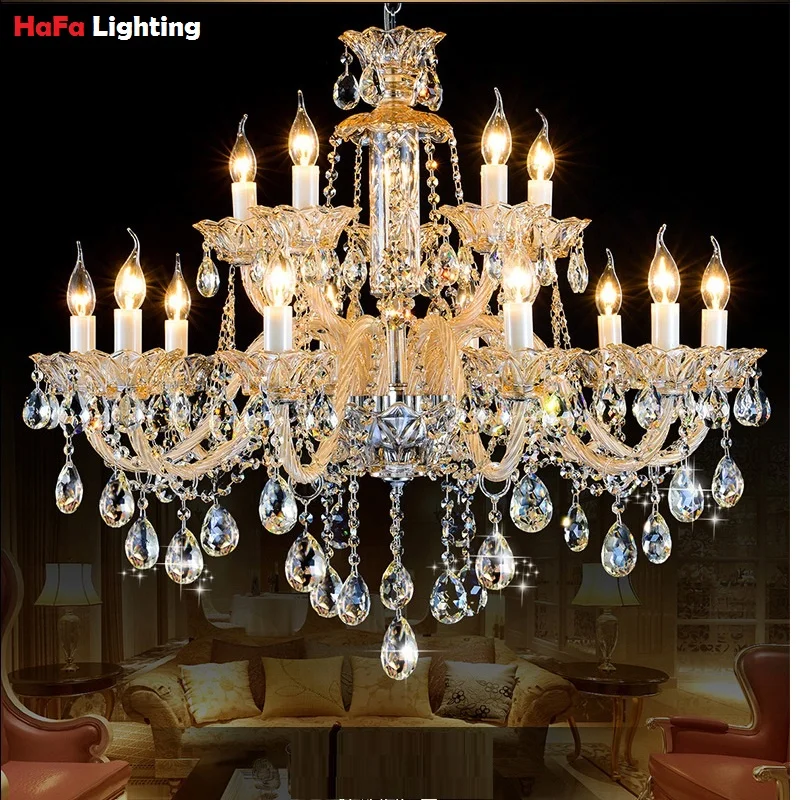 Vintage Champagne Chandelier Crystal For Living Room