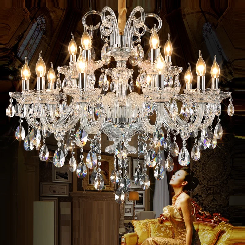 Crystal Chandelier Lighting For Living Room Bedroom Lights Pendant Hanging Ceiling Fixtures Modern LED Chandeliers