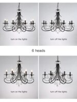 Black Wrought Iron Chandelier