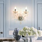 Modern Crystal Wall Lamp 2 Arms K9 Crystal