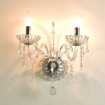 Modern Crystal Wall Lamp 2 Arms K9 Crystal