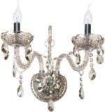 Modern Crystal Wall Lamp 2 Arms K9 Crystal