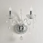 Modern Crystal Wall Lamp 2 Arms K9 Crystal