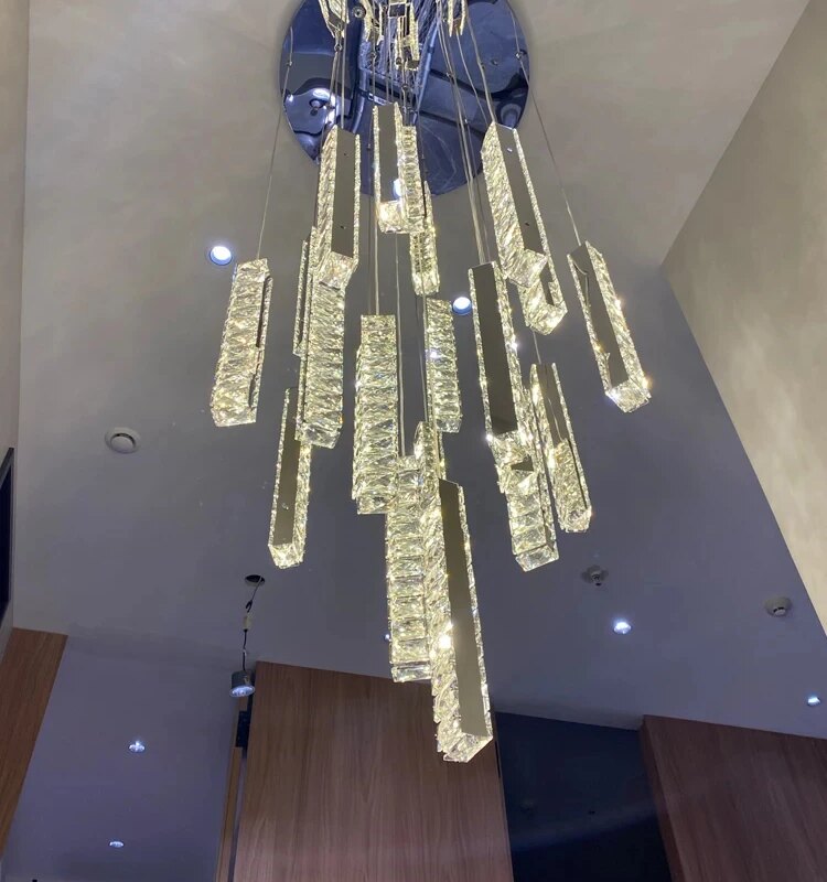 Led Pending Staircase Chandelier