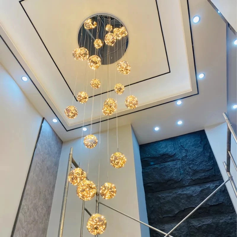 Stair LED Chandelier Modern