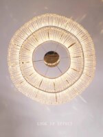 Modern Wave Crystal Bead LED Chandelier Light