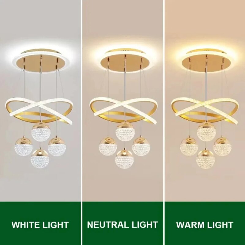 LED Ring Chandelier Pendant Light Lamp Dining Room Living Ring Dimmable