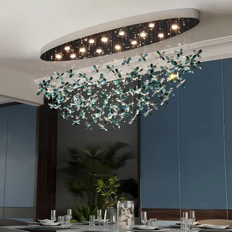 Oval Design Crystal Chandelier