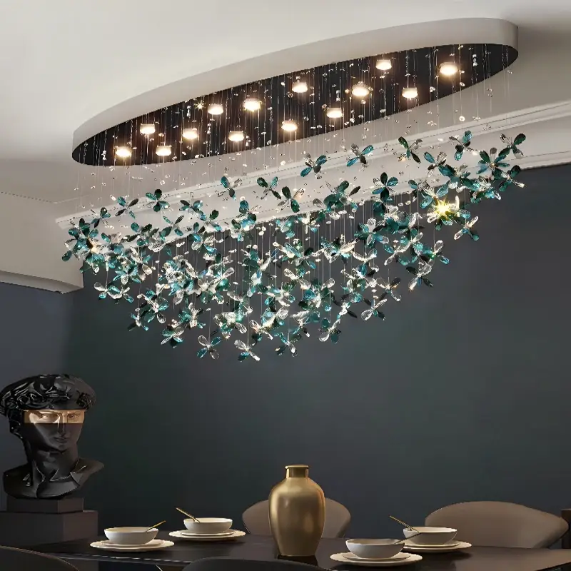 Oval Design Crystal Chandelier