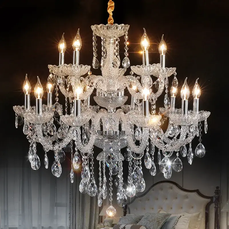 Large Crystal Chandelier Modern For High Ceilings