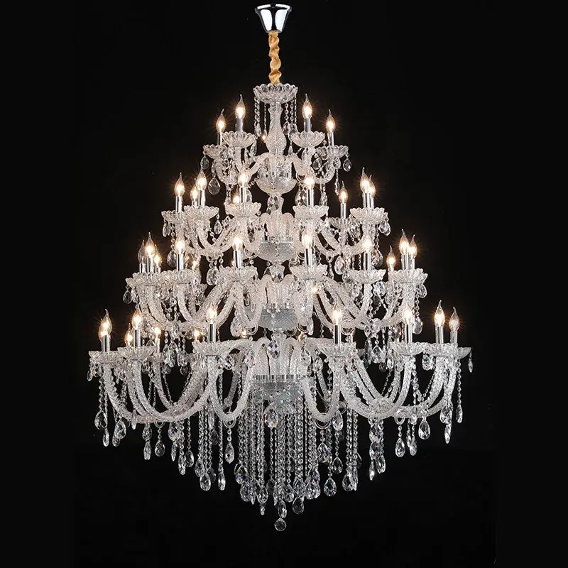 Large Crystal Chandelier Modern For High Ceilings