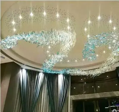 Luxury Art chandelier Hotel Stylish Glass Pendant Lamp