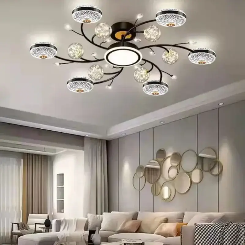 Black Modern LED Ceiling Chandelier Light