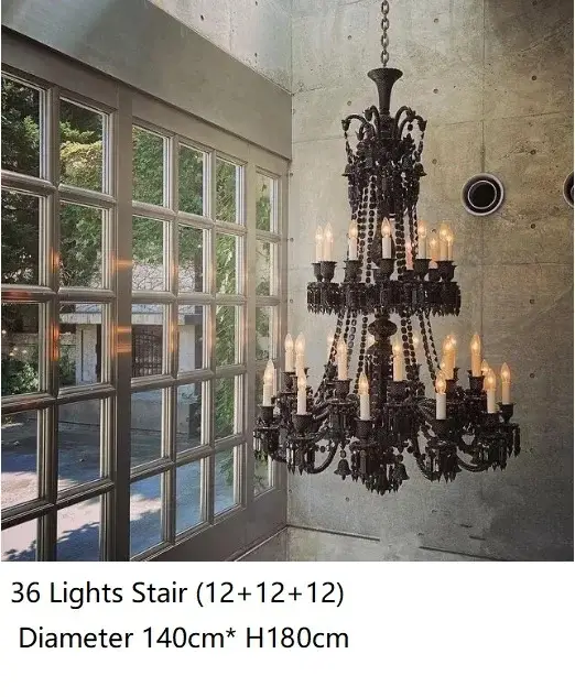 Luxury Black Crystal Chandelier Lighting