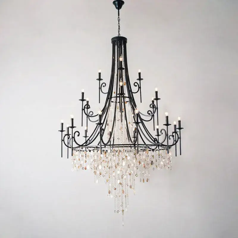 Wrought Iron Staircase Pendant Chandelier