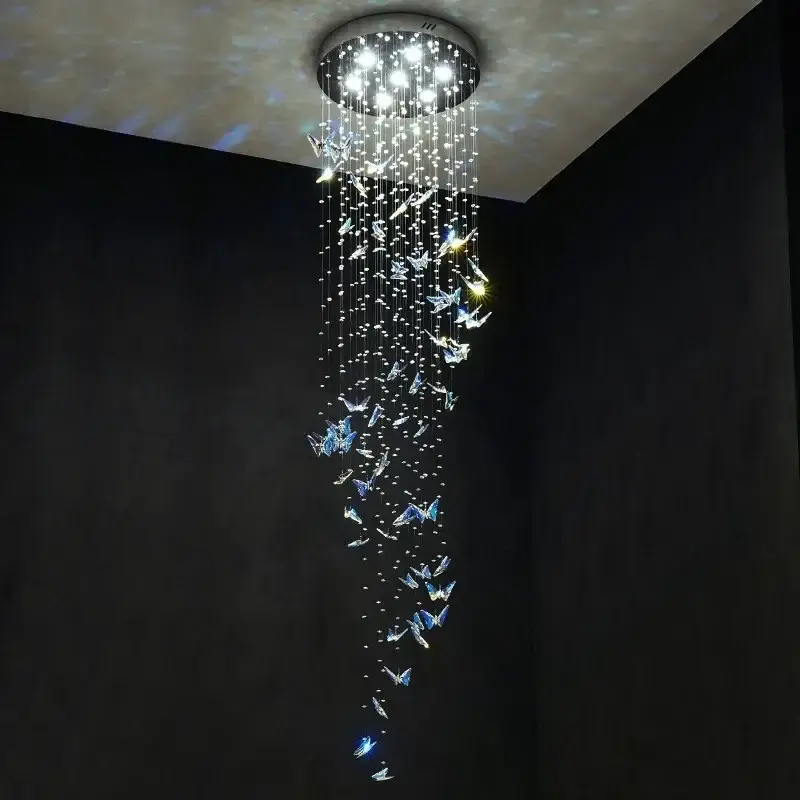 Customized butterfly chandelier fiber optic