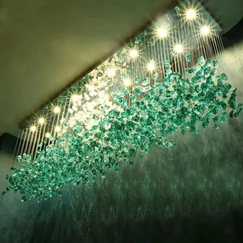 Crystal Stones LED Ceiling Chandelier