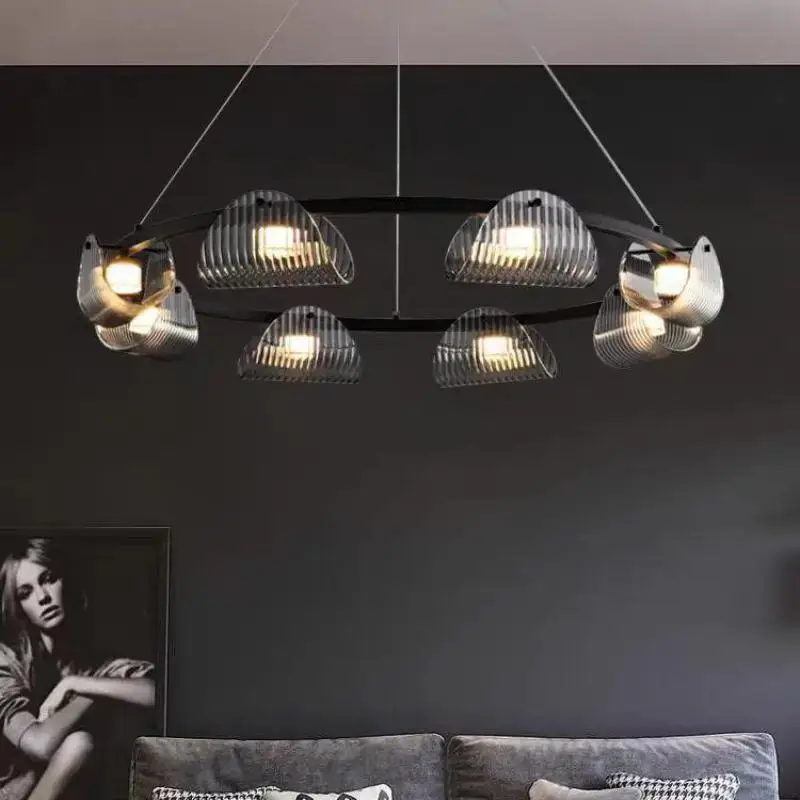 Black Led  Lights Chandelier