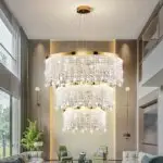 Crystal Hanging Chandelier Living Room Luxury